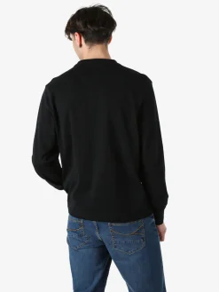 Cotton Belt T-shirt da uomo in cotone a maniche lunghe - nero