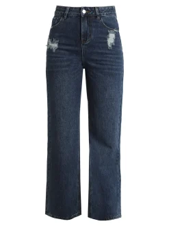 Cover Girl Jeans donna a gamba larga con strappi
