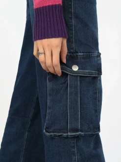 Cover Girl Jeans donna a gamba dritta con tasconi laterali