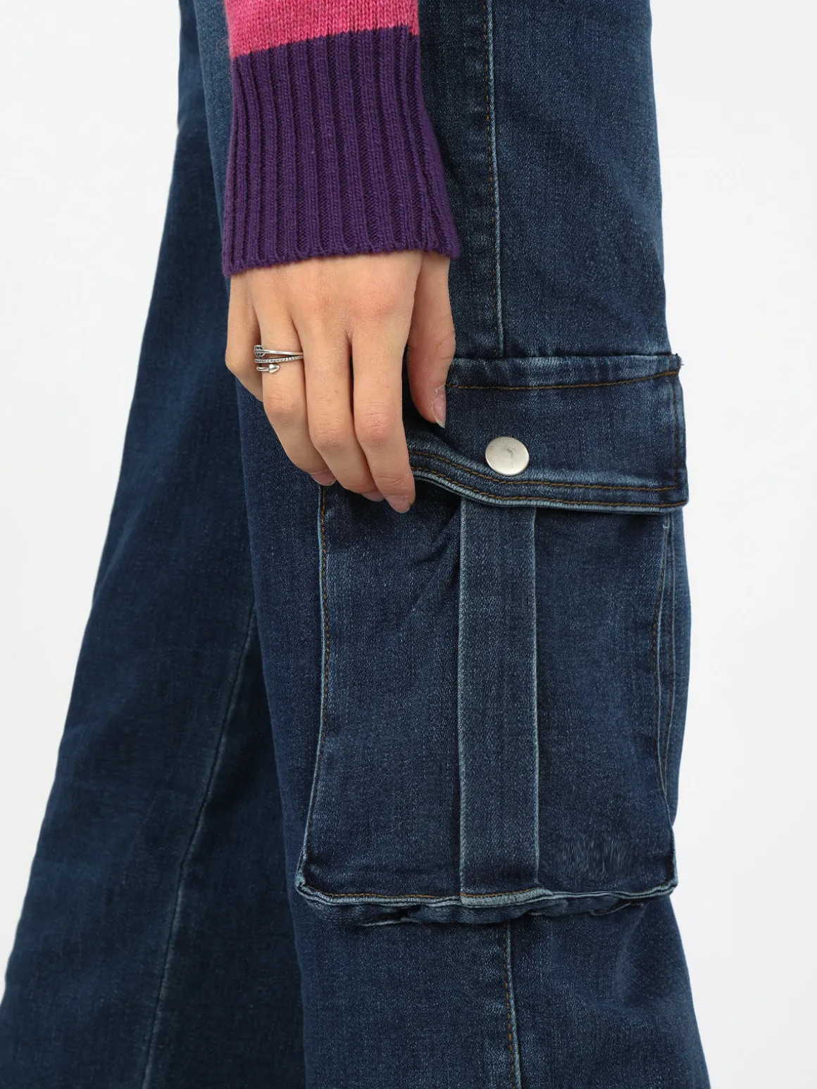 Cover Girl Jeans donna a gamba dritta con tasconi laterali