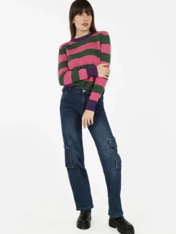 Cover Girl Jeans donna a gamba dritta con tasconi laterali