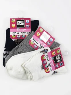 Coveri Calze corte da bambina in caldo cotone 3 paia