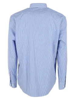 Coveri Collection Camicia da uomo a righe regular fit in cotone - cielo