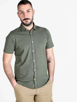 Coveri Collection Camicia da uomo a maniche corte in cotone