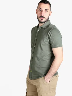 Coveri Collection Camicia da uomo a maniche corte in cotone