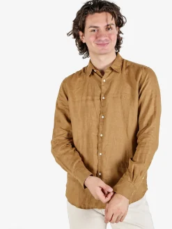 Coveri Collection Camicia in lino da uomo a maniche lunghe