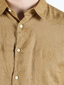 Coveri Collection Camicia in lino da uomo a maniche lunghe