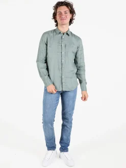 Coveri Collection Camicia in lino da uomo a maniche lunghe