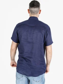 Coveri Collection Camicia in lino da uomo a maniche corte