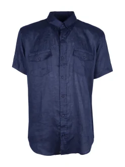 Coveri Collection Camicia in lino da uomo a maniche corte