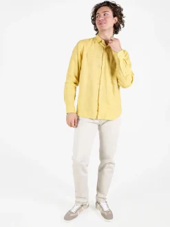 Coveri Collection Camicia in lino da uomo a maniche lunghe