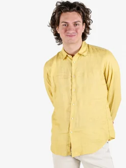 Coveri Collection Camicia in lino da uomo a maniche lunghe