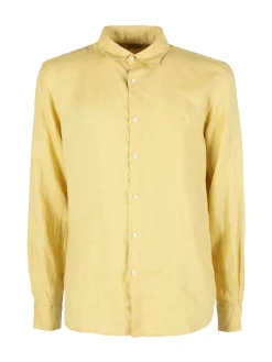 Coveri Collection Camicia in lino da uomo a maniche lunghe