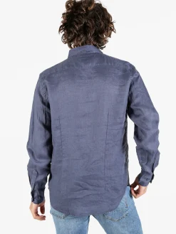 Coveri Collection Camicia in lino da uomo a maniche lunghe