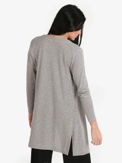 Coveri Collection Cardigan lungo aperto a righe sottili