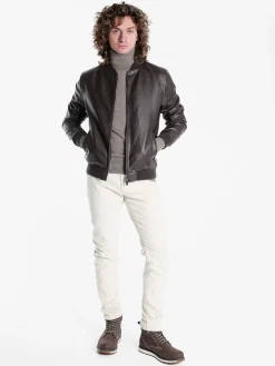 Coveri Collection Giacca in ecopelle da uomo con zip