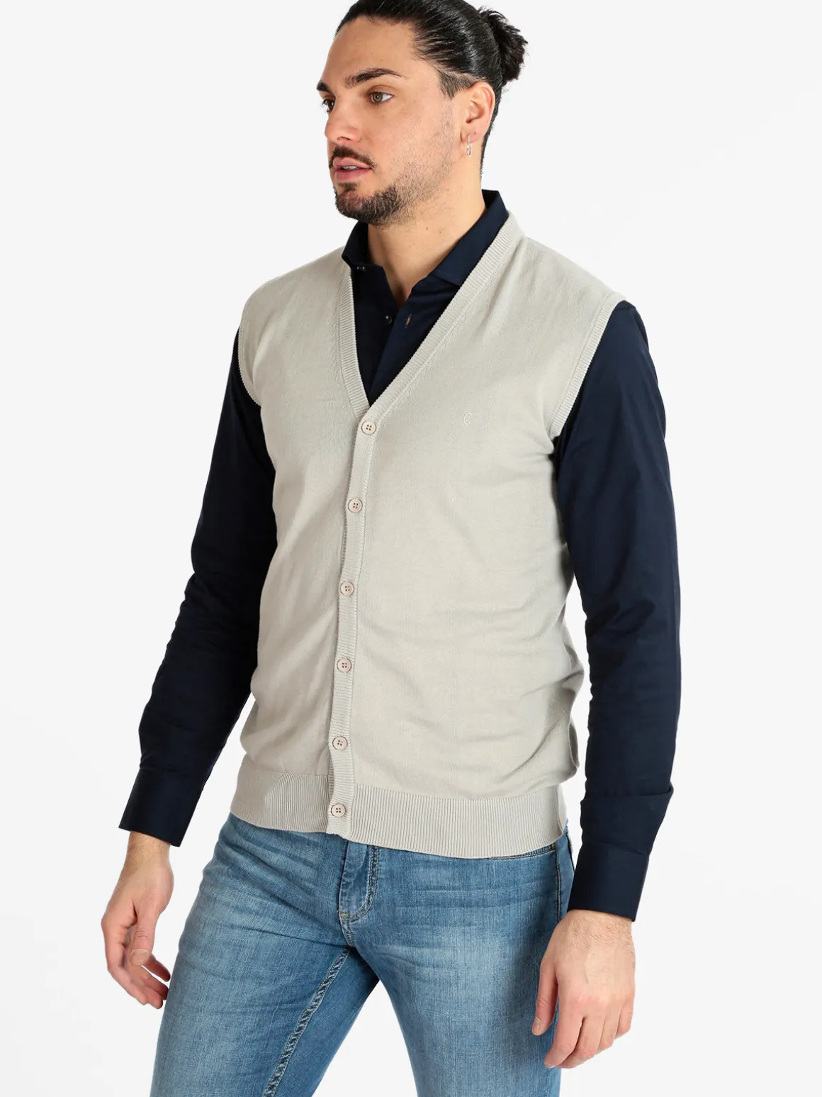 Coveri Collection Gilet uom in maglia con bottoni
