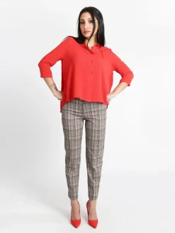 Coveri Collection Pantaloni a quadretti gamba dritta