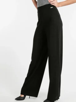 Coveri Collection Pantaloni eleganti a gamba larga con lurex