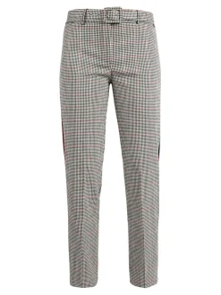 Coveri Collection Pantaloni pied de poule con strisce laterali