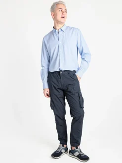 Coveri Collection Pantaloni cargo da uomo in cotone con coulisse