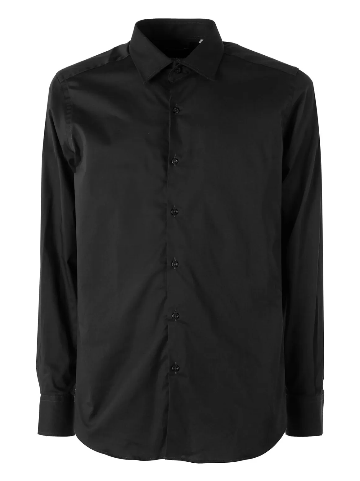 Coveri Moving Camicia da uomo slim fit in cotone a maniche lunghe - nero