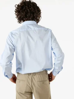 Coveri Moving Camicia da uomo in cotone regular fit a maniche lunghe - azzurro