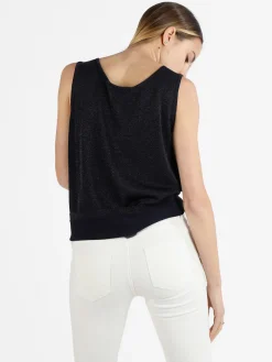 Coveri Moving Canotta donna in lurex con scollo tondo