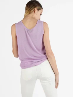 Coveri Moving Canotta donna in lurex con scollo tondo