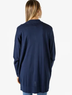 Coveri Moving Cardigan donna in maglia leggera senza chiusura - blu scuro