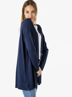 Coveri Moving Cardigan donna in maglia leggera senza chiusura - blu scuro