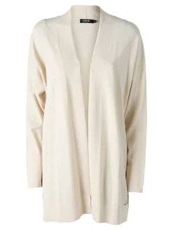 Coveri Moving Cardigan donna in maglia leggera senza chiusura - beige