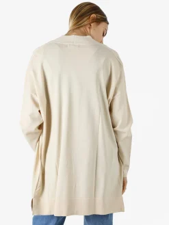 Coveri Moving Cardigan donna in maglia leggera senza chiusura - beige
