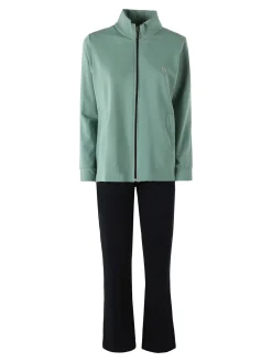 Coveri Moving Completo tuta da donna 2 pezzi in cotone full zip - acqua marina