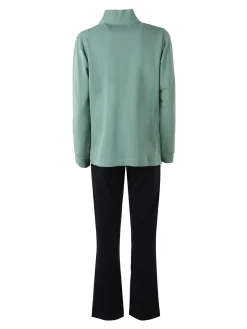 Coveri Moving Completo tuta da donna 2 pezzi in cotone full zip - acqua marina