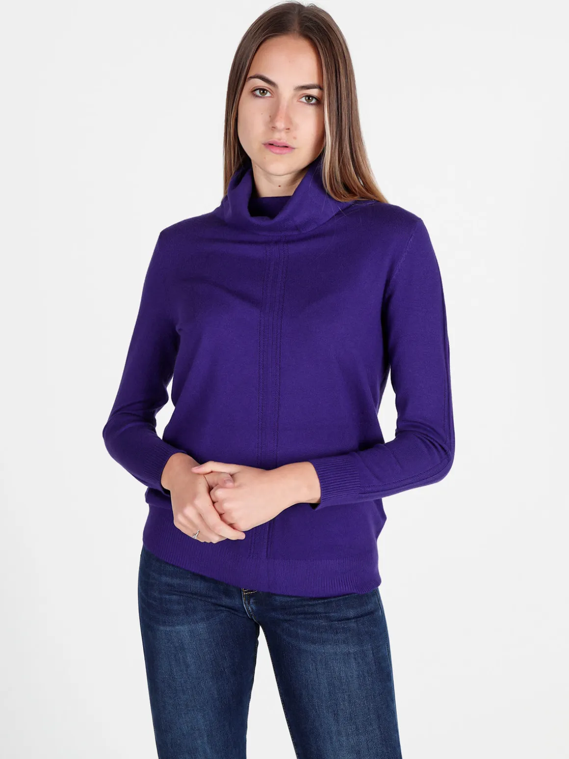 Coveri Moving Dolcevita donna in maglia tinta unita