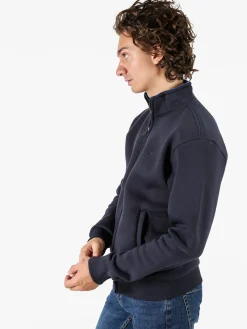 Coveri Moving Felpa da uomo a collo alto con cerniera - blu scuro