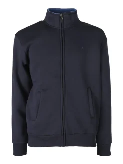 Coveri Moving Felpa da uomo a collo alto con cerniera - blu scuro