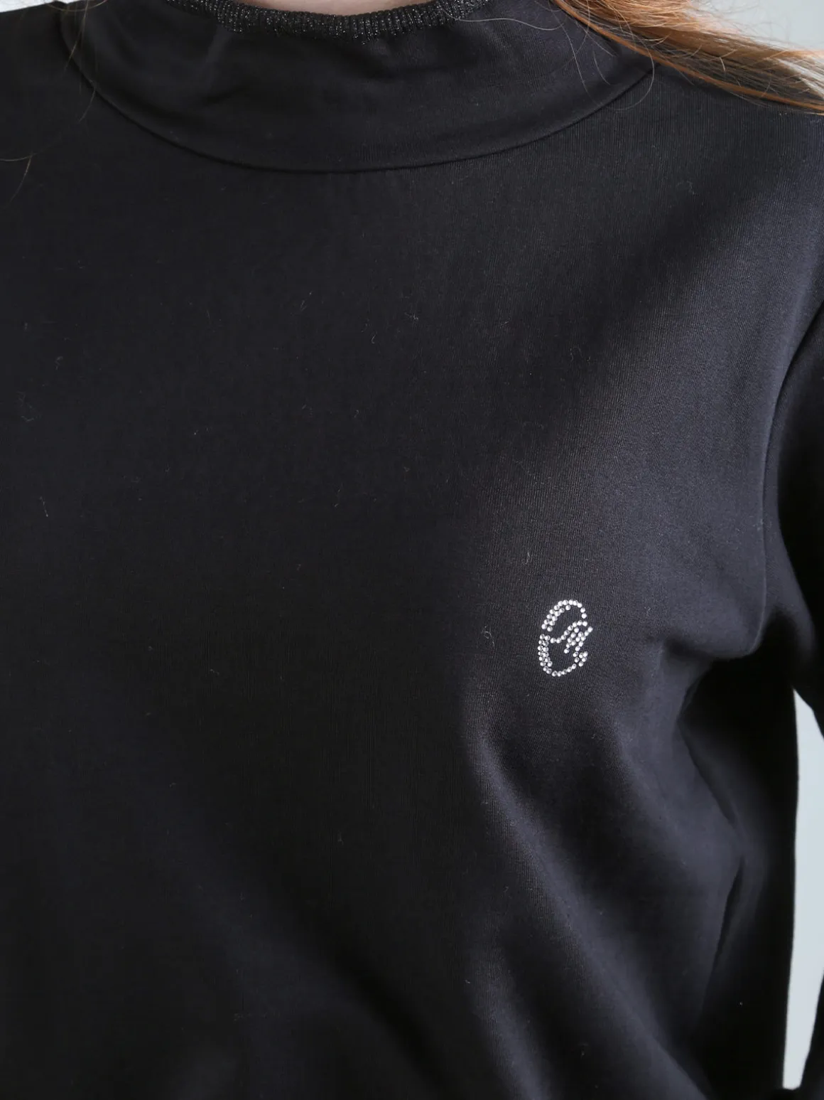 Coveri Moving Felpa donna a collo alto in caldo cotone - nero