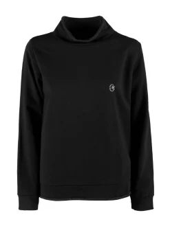 Coveri Moving Felpa donna a collo alto in caldo cotone - nero