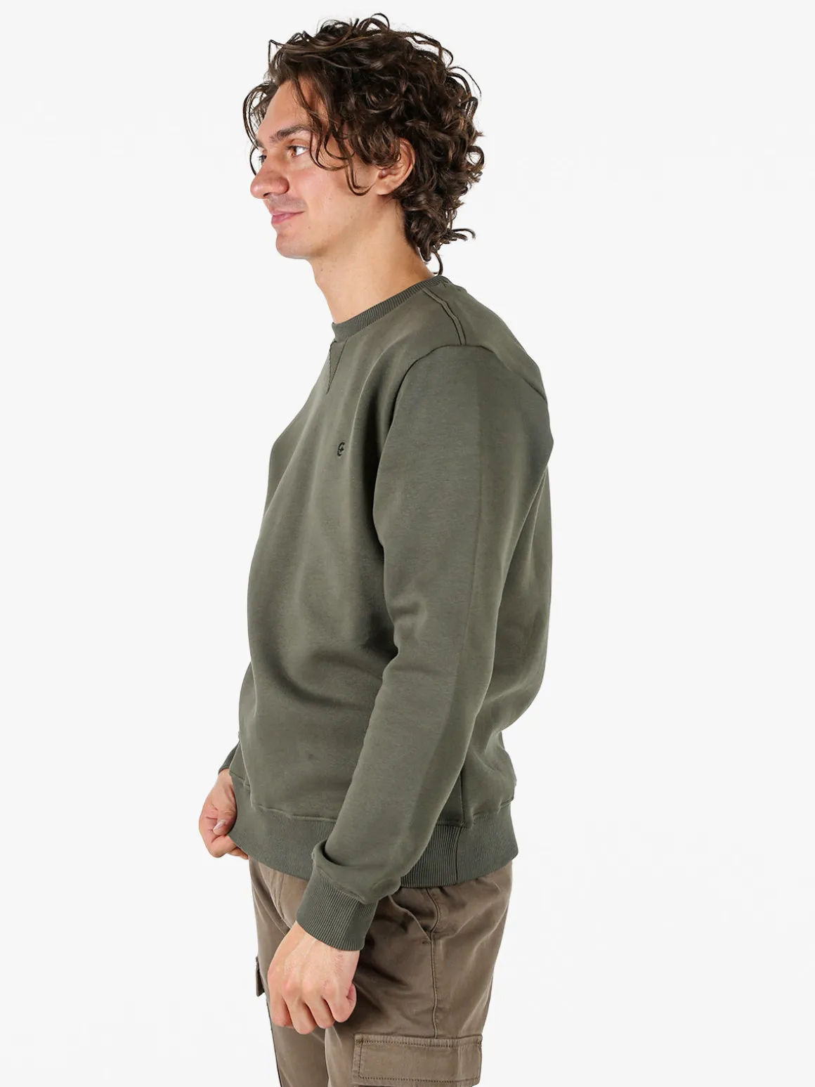 Coveri Moving Felpa girocollo da uomo - militare