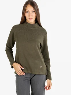 Coveri Moving Maglia donna a maniche lunghe accollata - nero