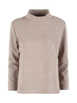 Coveri Moving Maglia donna a maniche lunghe accollata - sabbia