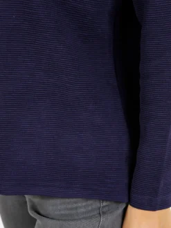 Coveri Moving Maglia donna a maniche lunghe accollata - blu scuro