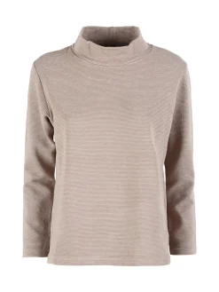 Coveri Moving Maglia donna a maniche lunghe accollata - panna