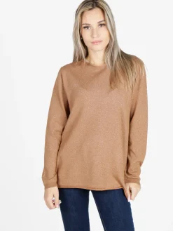 Coveri Moving Maglia donna in lurex con spacchi laterali