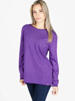 Coveri Moving Maglia donna in lurex con spacchi laterali