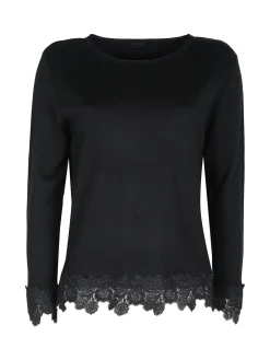 Coveri Moving Maglia girocollo da donna con dettagli in pizzo