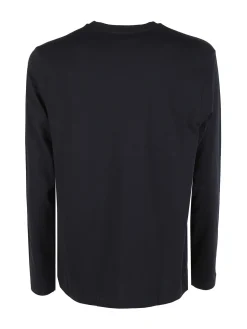 Coveri Moving Maglia girocollo da uomo in cotone a maniche lunghe - blu scuro