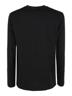 Coveri Moving Maglia girocollo da uomo in cotone a maniche lunghe - nero